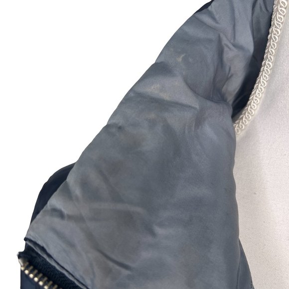 MICHAEL Michael Kors Multi Pocket Reversible Puffer Jacket Blue Grey Size S - Picture 11 of 17